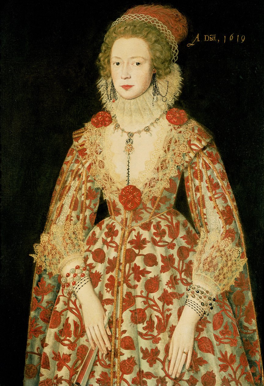 Portræt af en dame, 1619 af Marcus Garret Gheeraerts the Younger