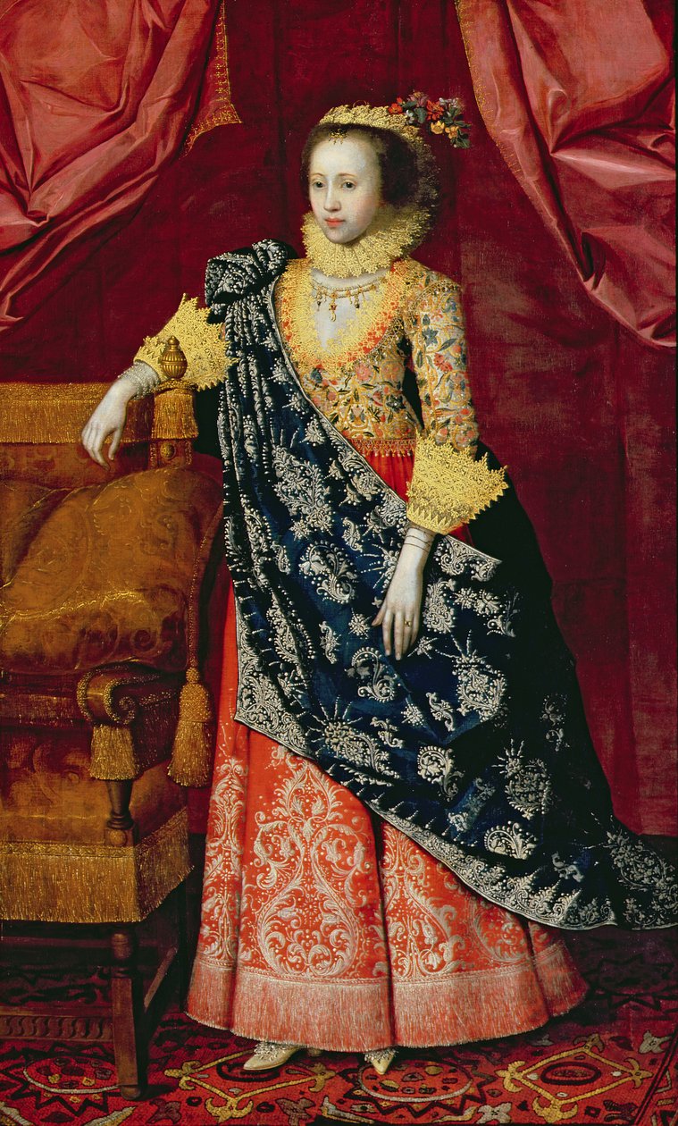 Portræt af en dame, her kaldet Arabella Stuart (olie på lærred) af Marcus (attr. to) Gheeraerts