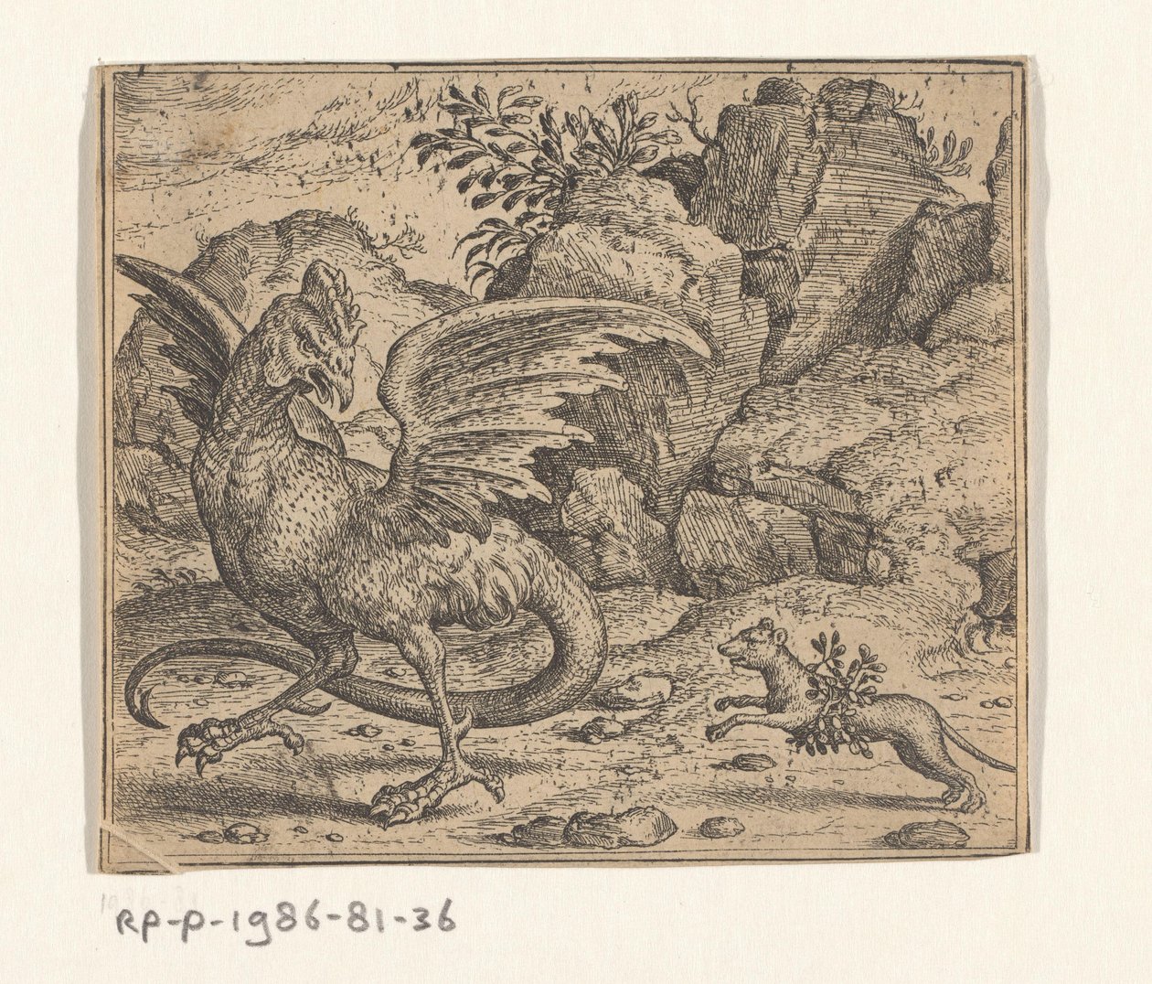 Fabel om basilisken og væselen af Marcus Gheeraerts (I)
