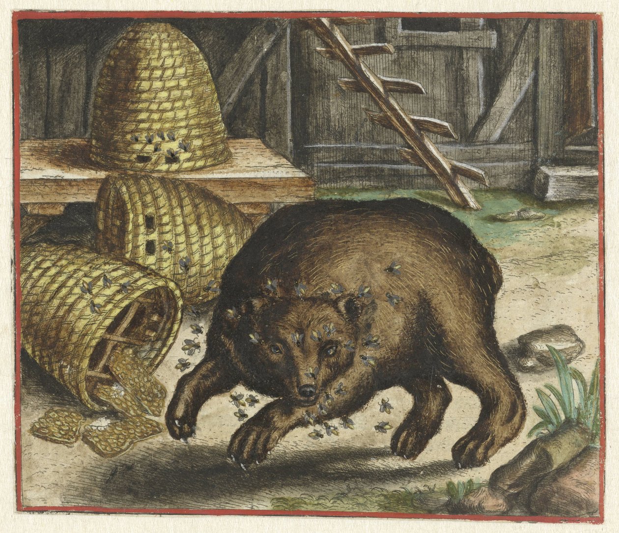 Fabel om bjørnen og bierne af Marcus Gheeraerts (I)