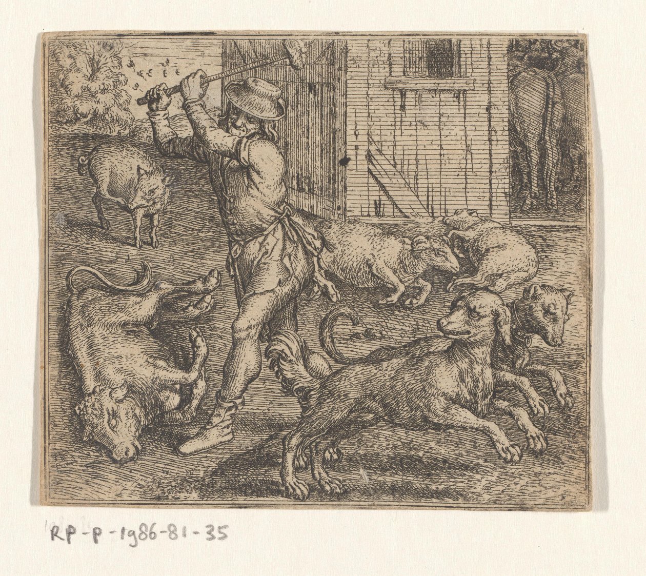 Fabel om bonden og hans hunde af Marcus Gheeraerts (I)