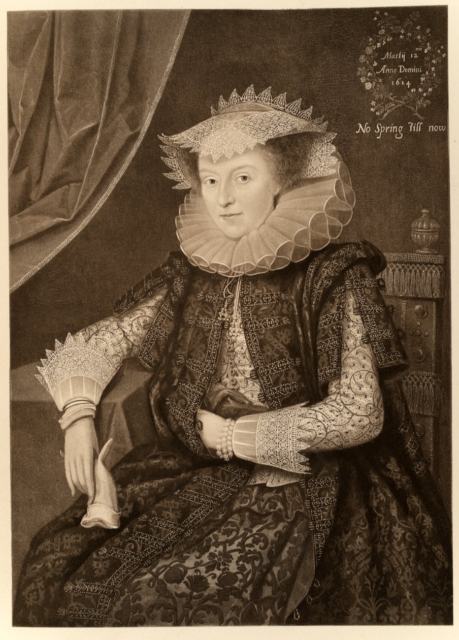 Mary Sidney, grevinde af Pembroke, fra James I og VI, trykt af Manzi Joyant & Co. Paris, 1904 (kollotype) af Marcus Gheeraerts