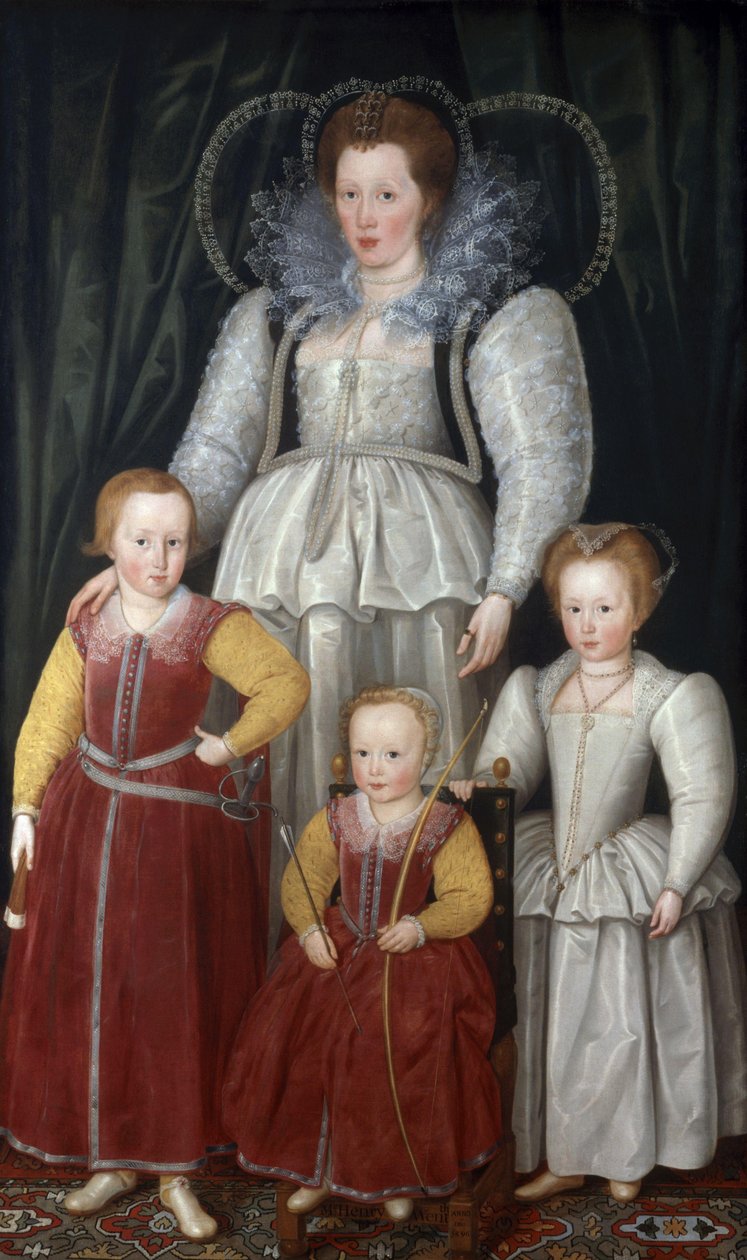 Portræt af Anne, Lady Pope (1561-1625) med sine børn af Marcus Gheeraerts the Younger