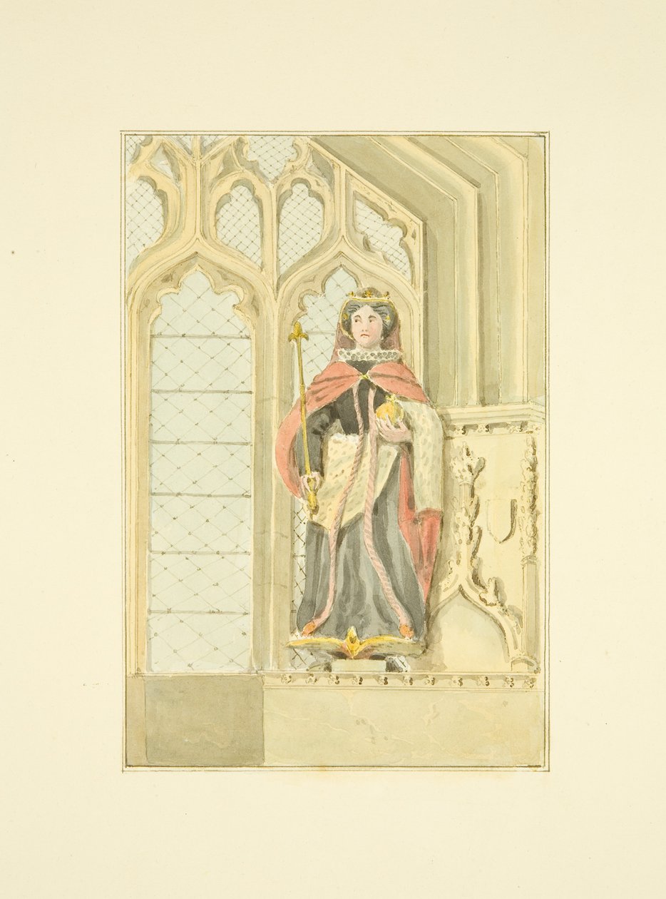 Figur af dronning Elizabeth i St Mary