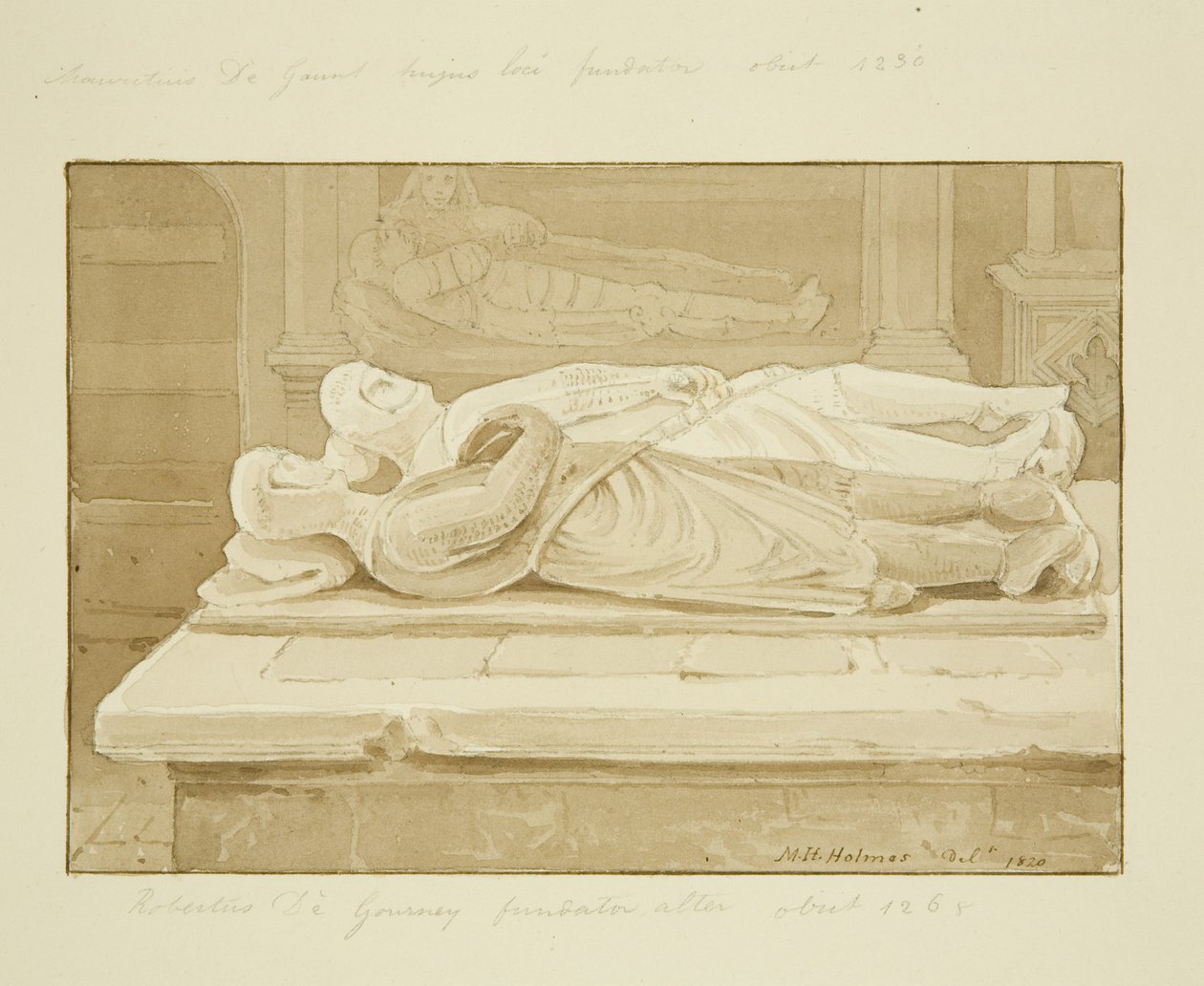 Monument of de Gournay and Gaunt i East End af South Aisle of St Mark