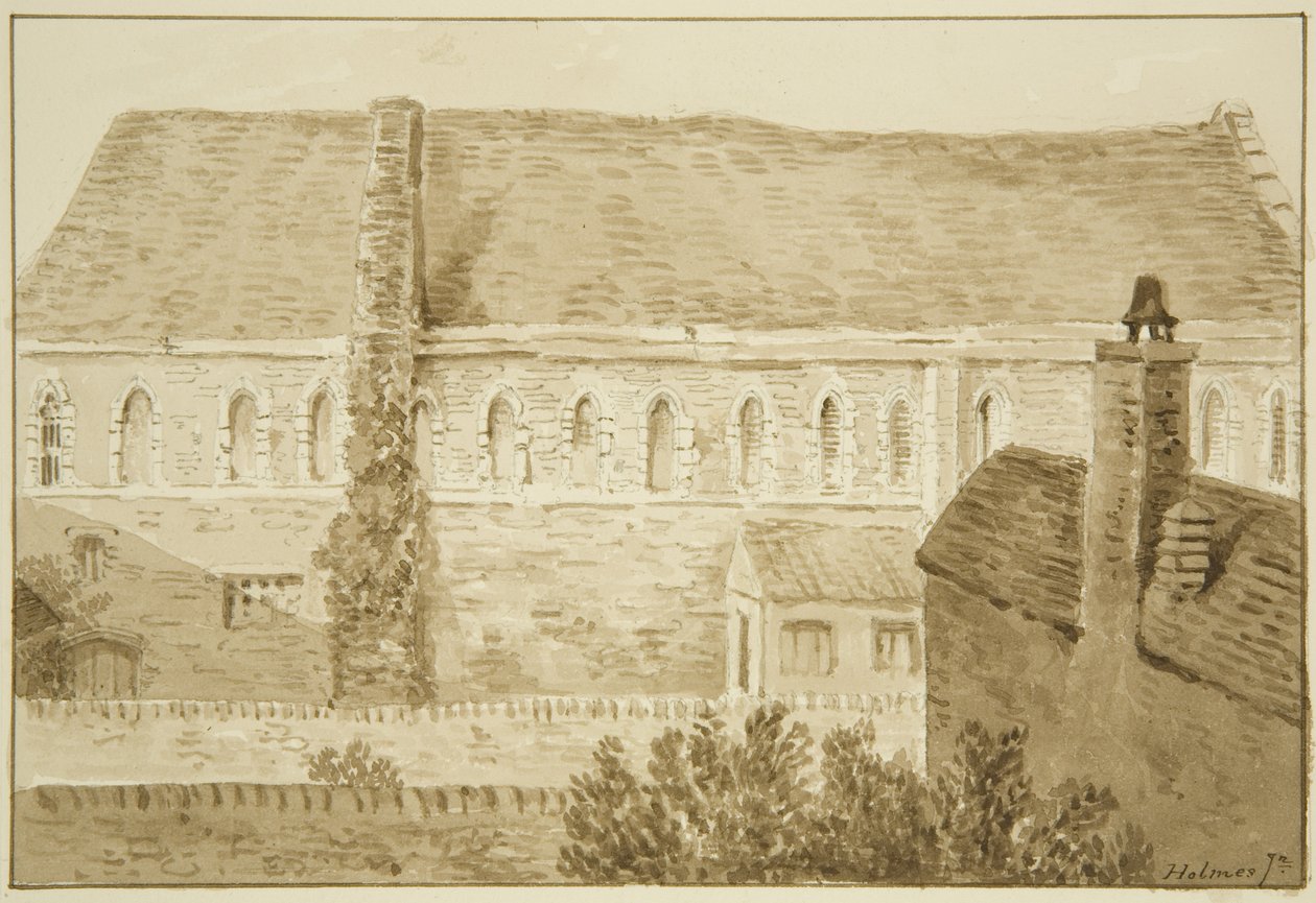 The Black, or Dominican, Friars, Merchant Street (blyant og akvarel på papir) af Marcus H. Homes