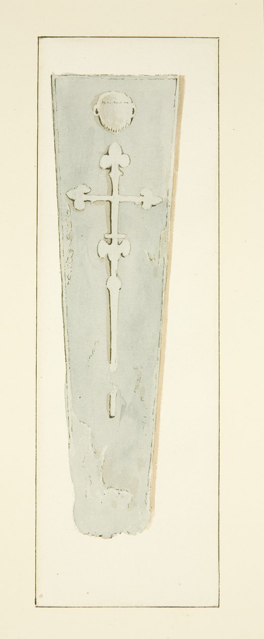 Abbed Davids grav 4. i Bristol Cathedral (blyant og akvarel på papir) af Marcus H. Homes