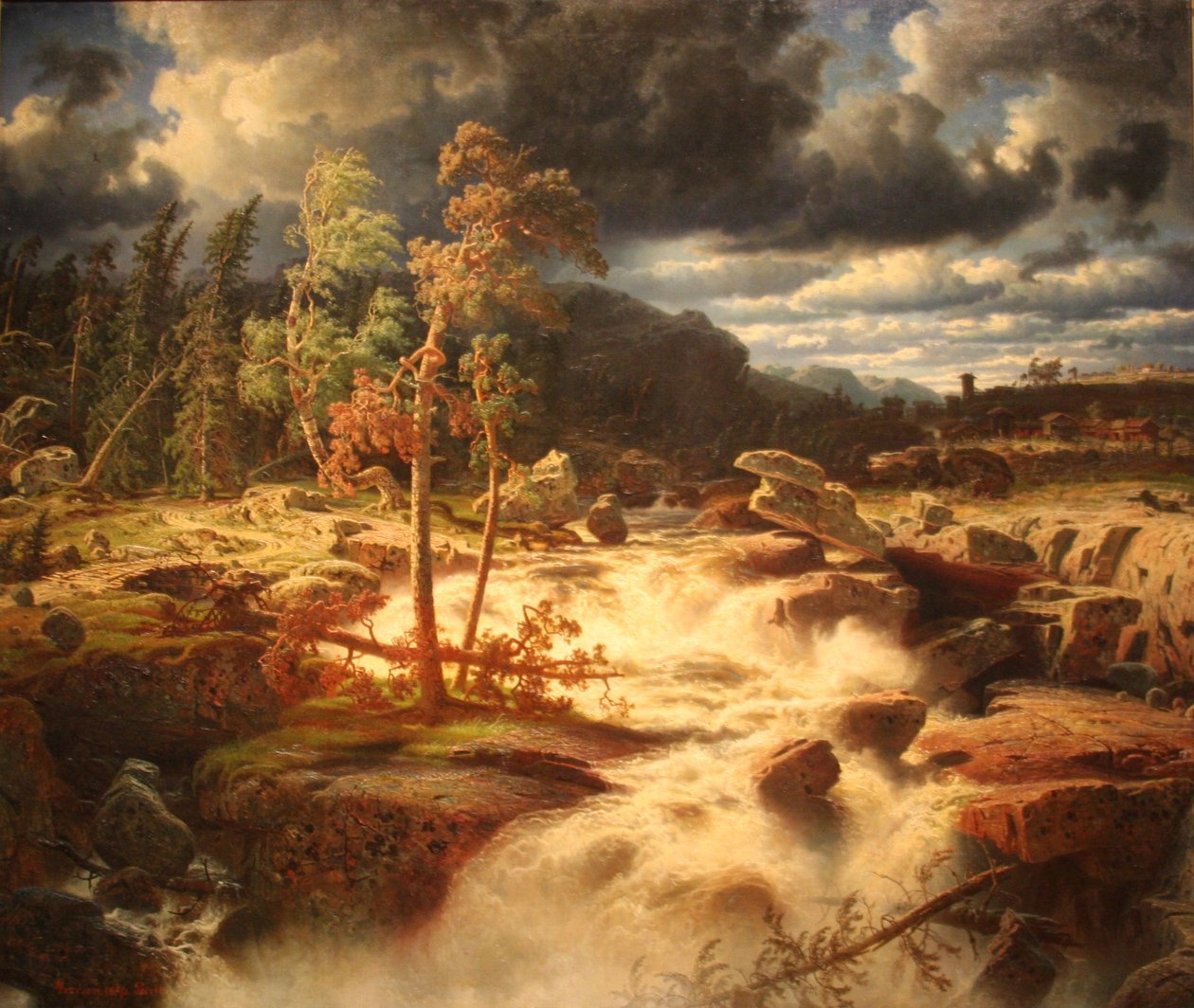 Vandfald i Småland af Marcus Larson