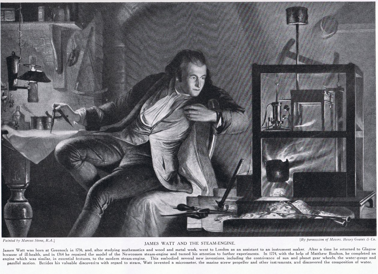 James Watt and the Steam-Engine, illustration fra 