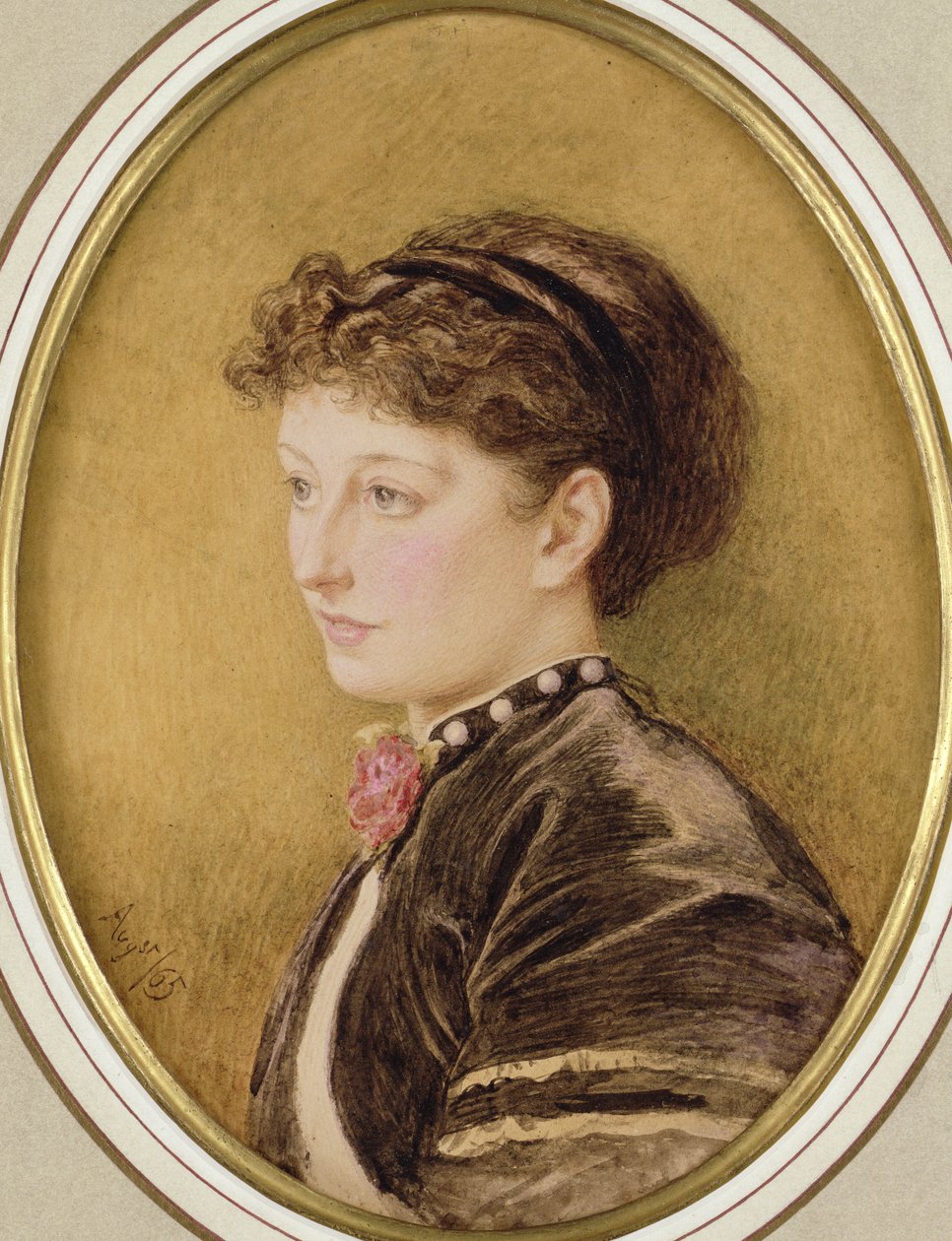 Kate Collins (nee Dickens) 1865 (wc på papir) af Marcus Stone