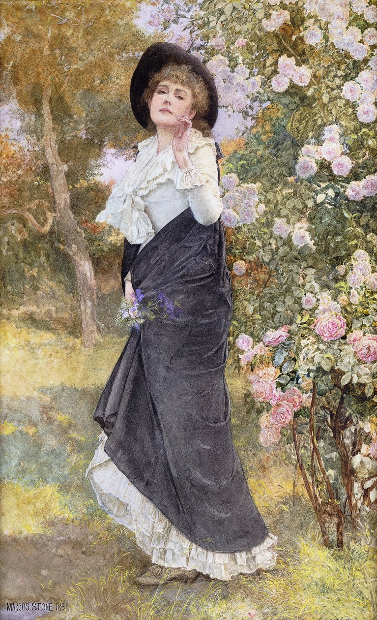 Rose Blossom Time, 1891 af Marcus Stone