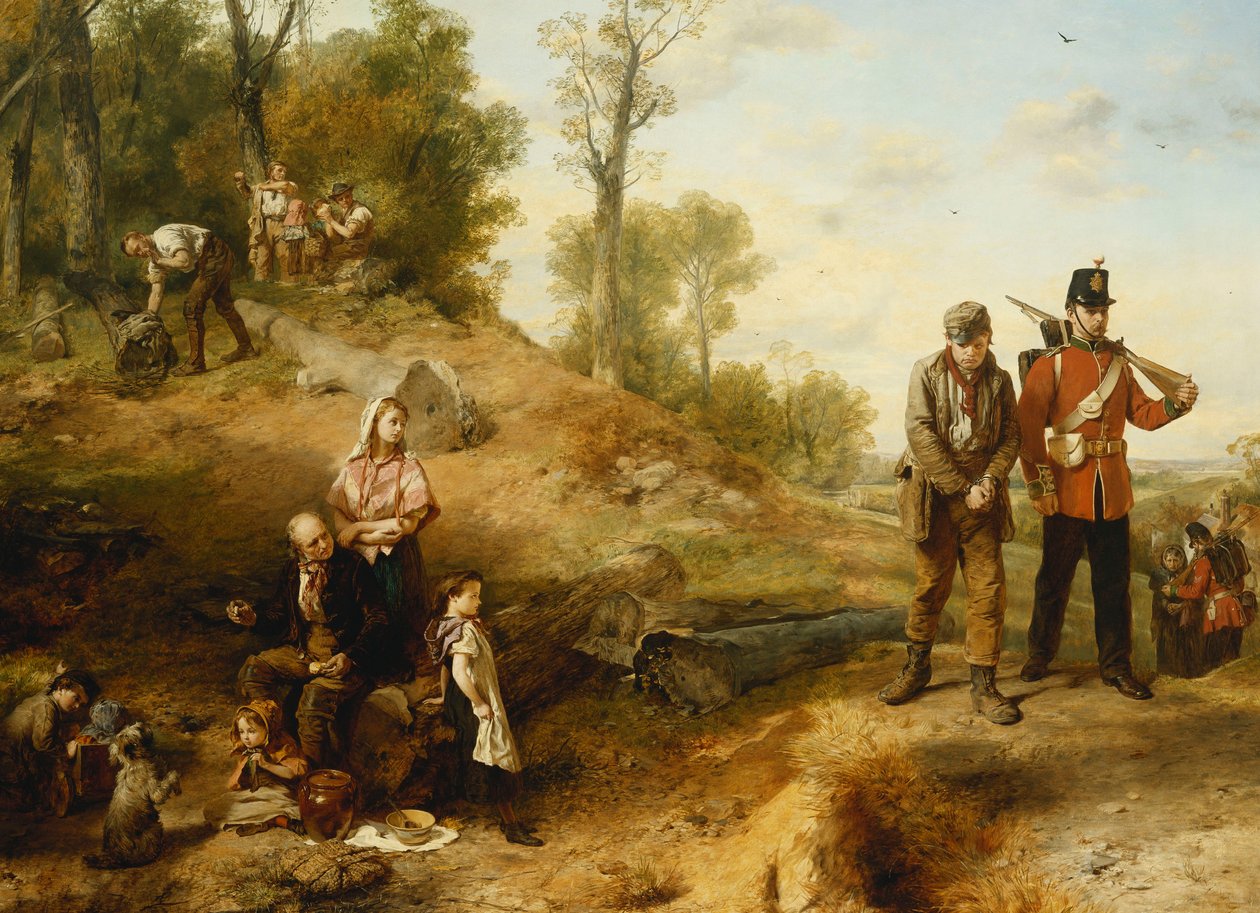 Working and Shirking - "England forventer, at enhver mand vil gøre sin pligt", 1864 af Marcus Stone