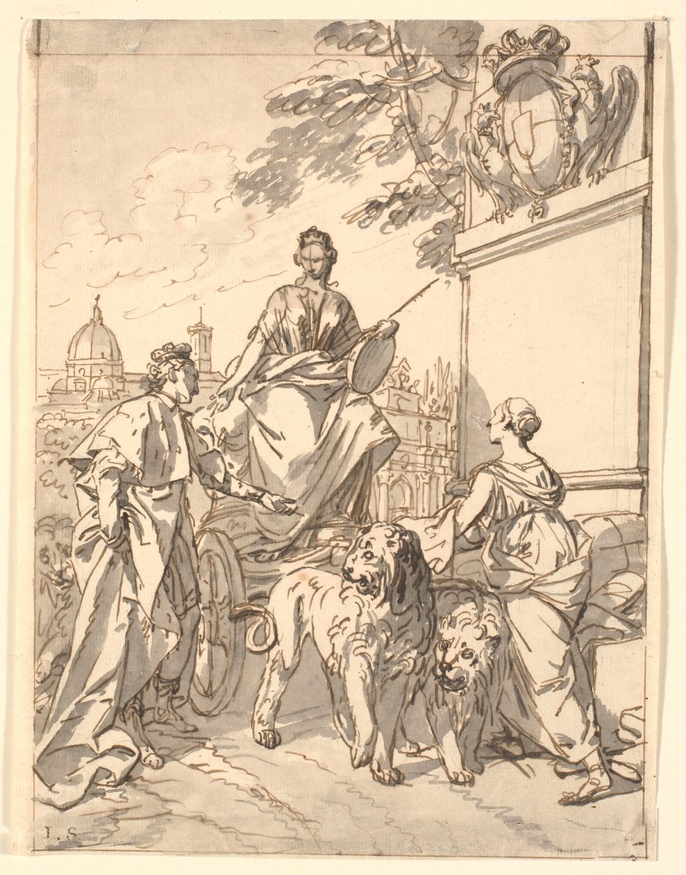 Allegorisk blad i anledning af hertug Franz III