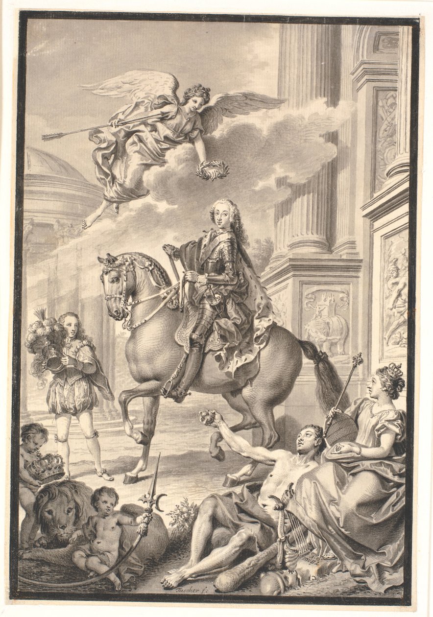 Frederik V hyldes af Danmark og Norge af Marcus Tuscher