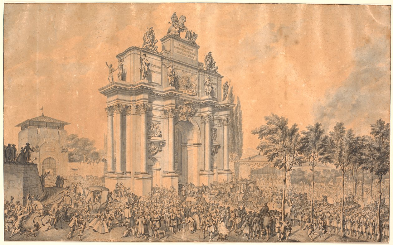 Triumfbue for Frans III af Lothringen og Maria Theresia ved deres indtog i Firenze 1739 af Marcus Tuscher