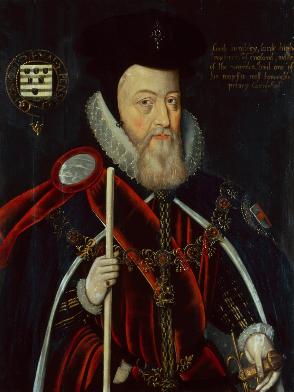 Portræt af William Cecil af Marcus the Younger (circle of) Gheeraerts