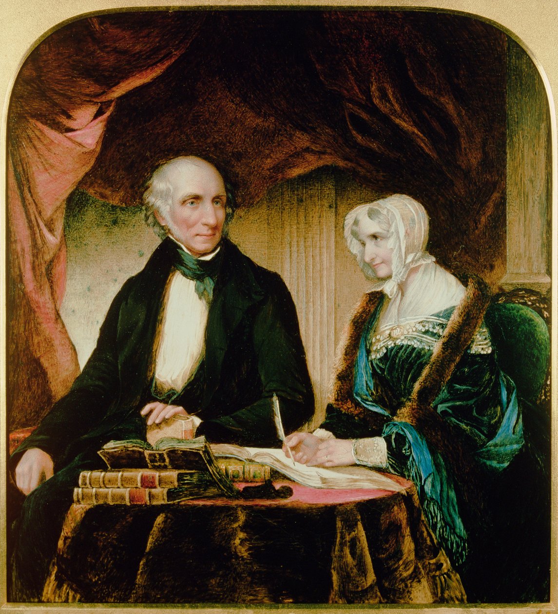 Portræt af William og Mary Wordsworth, 1839 af Margaret Gillies