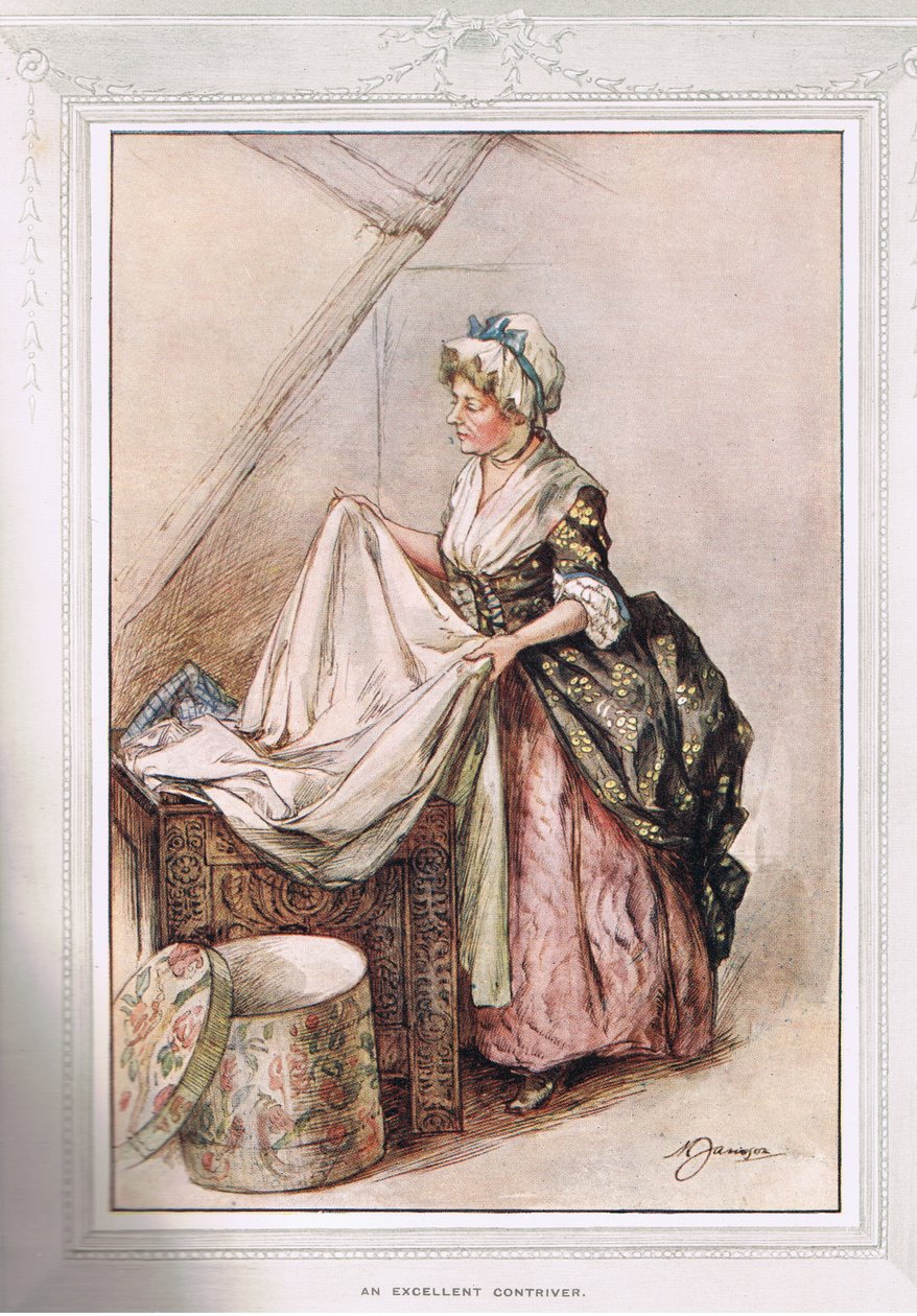 En glimrende chauffør, illustration fra "The Vicar of Wakefield" af Oliver Goldsmith, ca. 1910 af Margaret Jameson