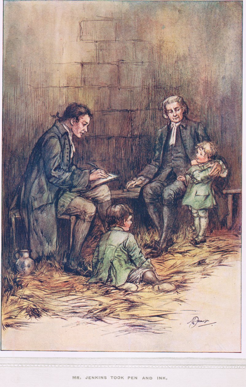 Mr. Jenkins tog pen og blæk, illustration fra 