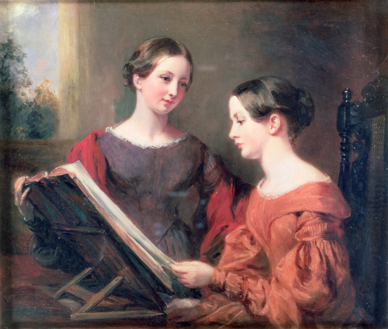 Søstrene, 1839 af Margaret Sarah Carpenter