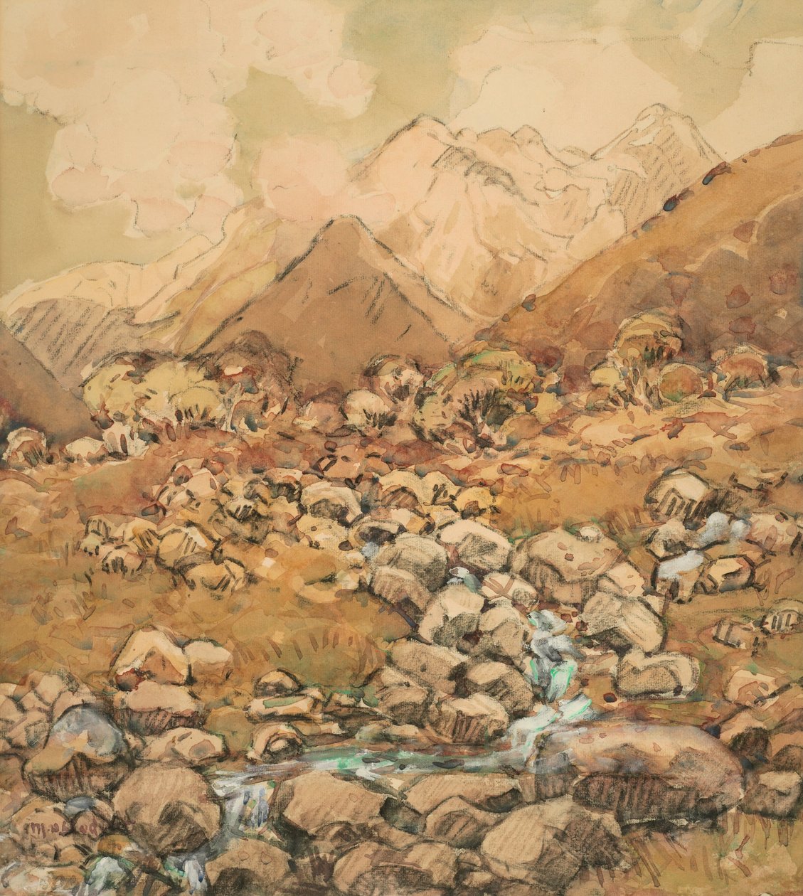 Udsigt over Mount Cook af Margaret Stoddart