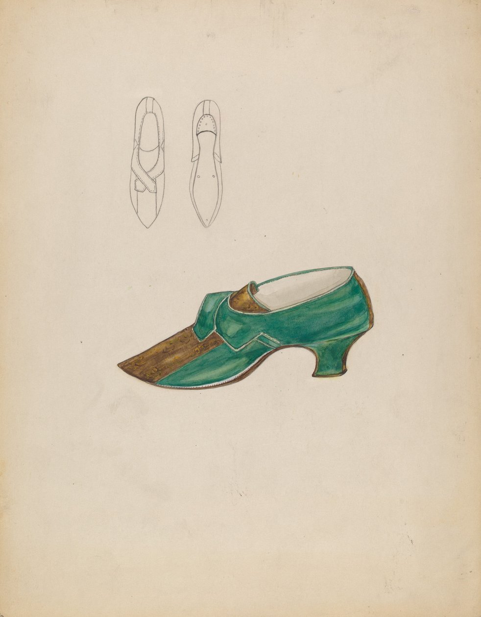 Hjemmesko, ca. 1936. af Margaret Concha