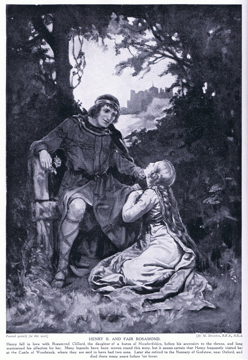 Henrik II og den smukke Rosamund af Margaret Dovaston