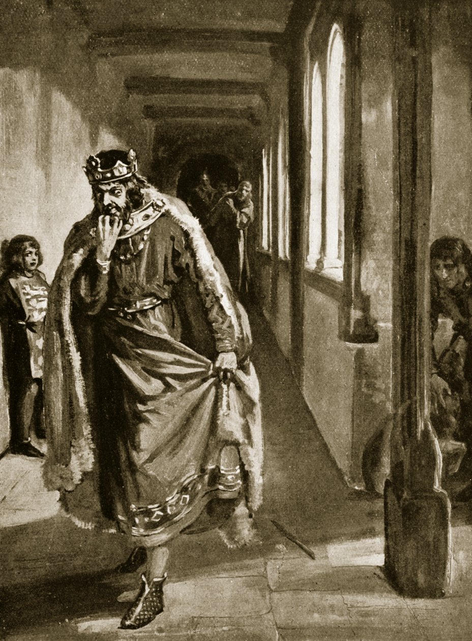 Johns raseri over at underskrive Magna Carta, illustration fra 