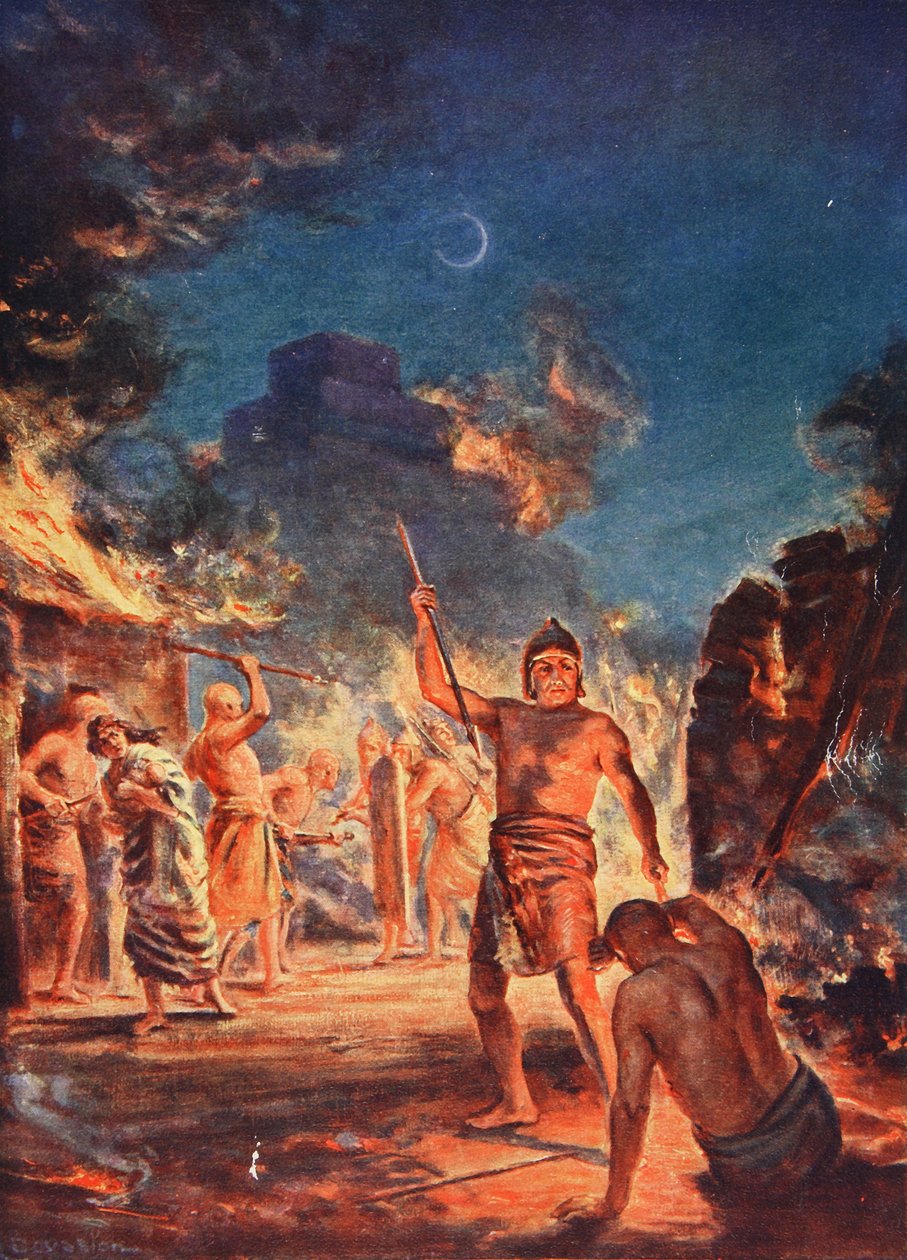 Afbrændingen af Lagash, illustration fra 