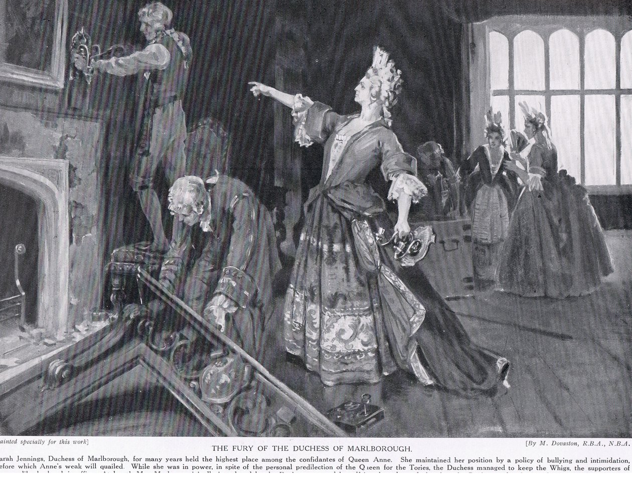 The Fury of the Duchess of Marlborough, ca. 1910 (litografi) af Margaret Dovaston
