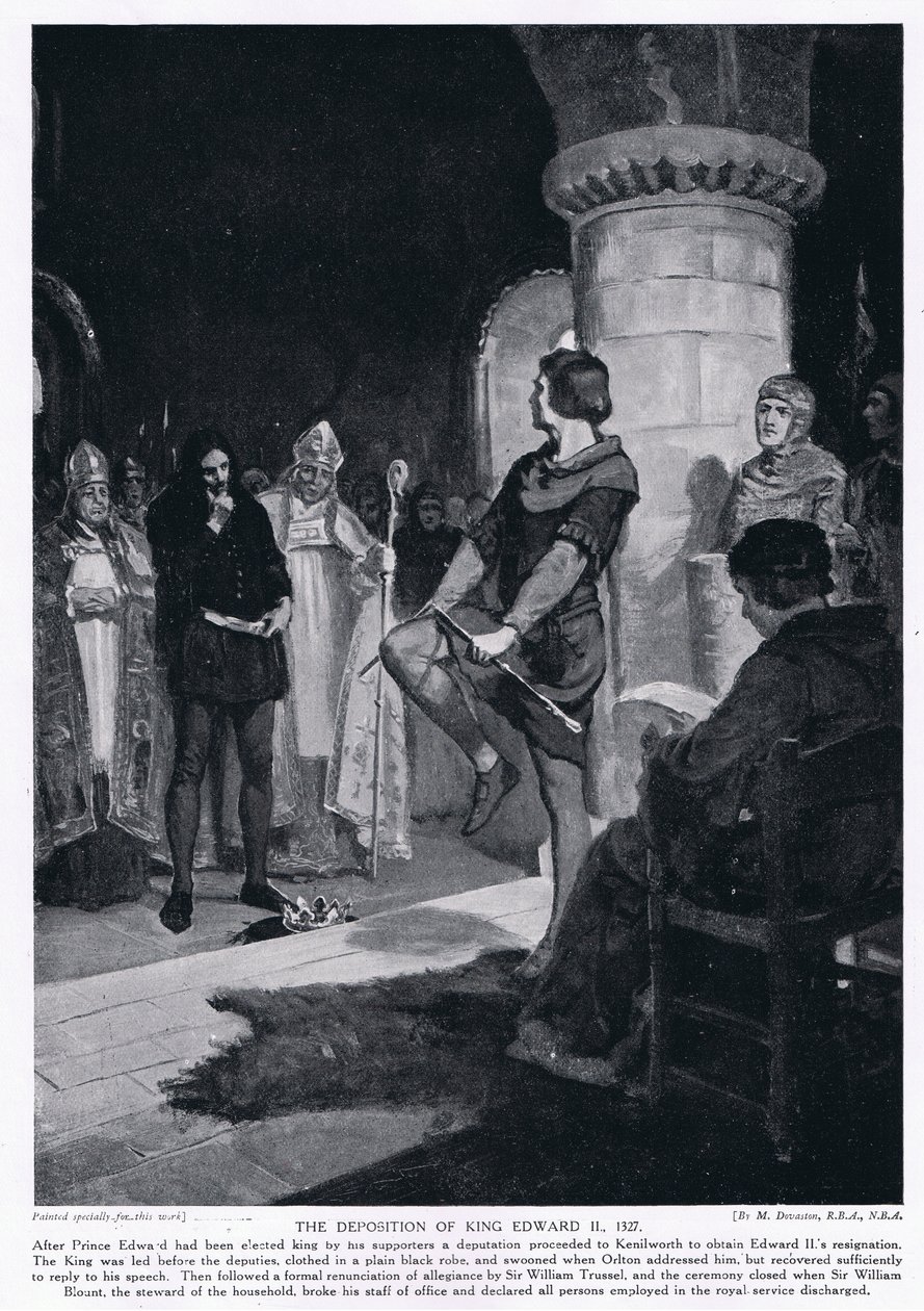 Afsættelsen af kong Edwrad II AD1327 af Margaret Dovaston