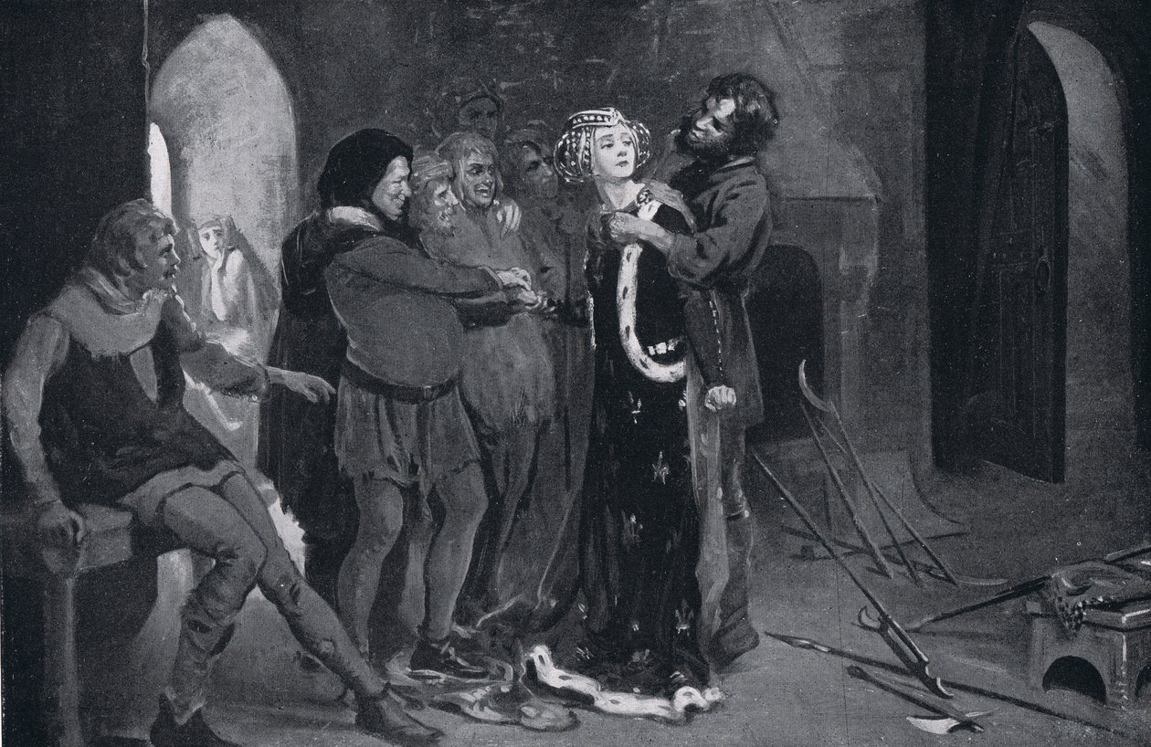Den skønne pige fra Kent kysset af oprørere AD1381 af Margaret Dovaston