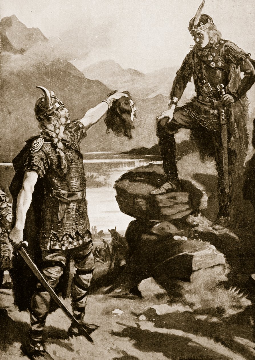 Donald Macwilliams hoved præsenteret for Alexander II, illustration fra 