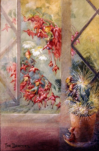 Danserne (akvarel ombord) af Margaret E. Bayliss