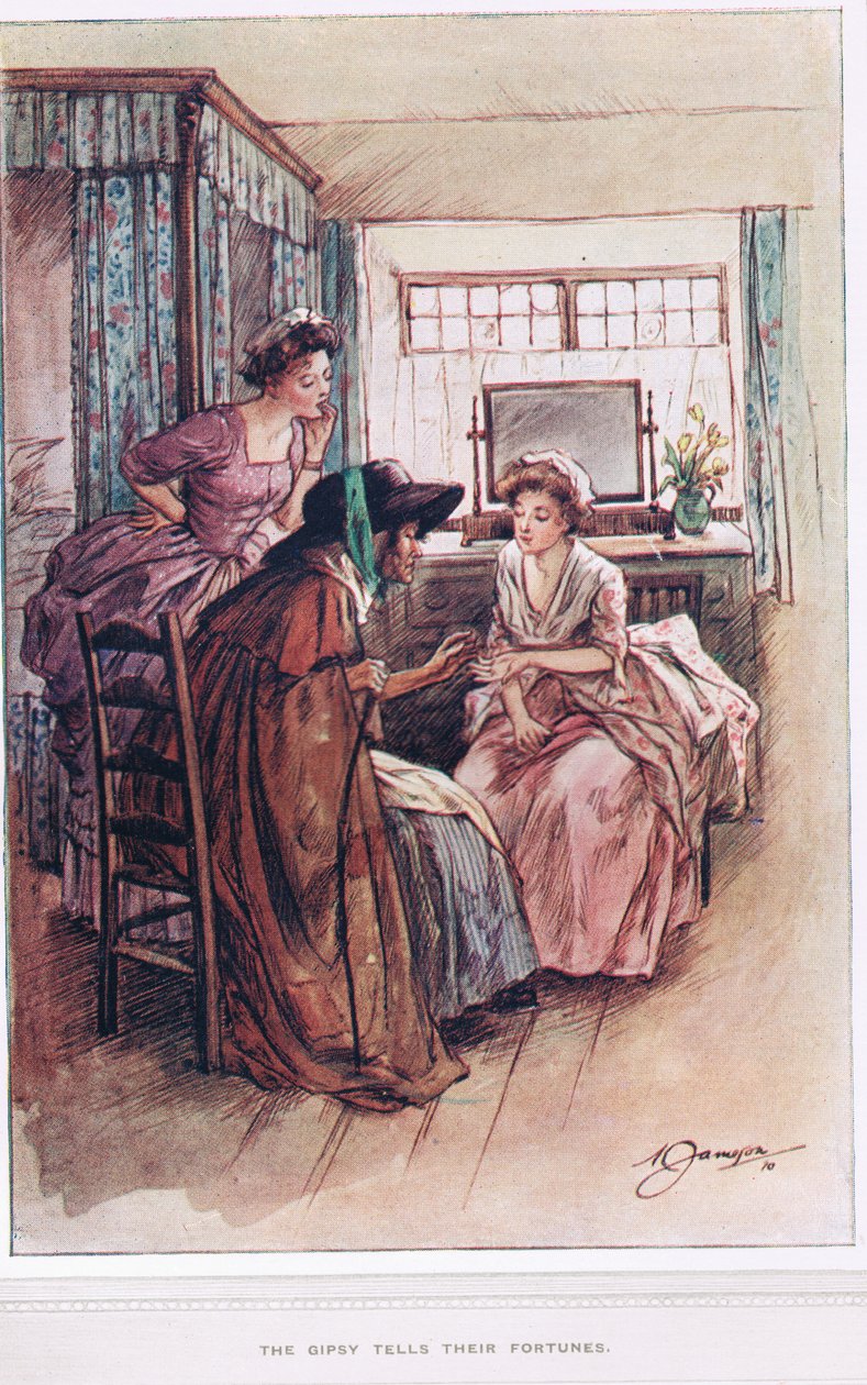 Sigøjneren fortæller deres formue, illustration fra 