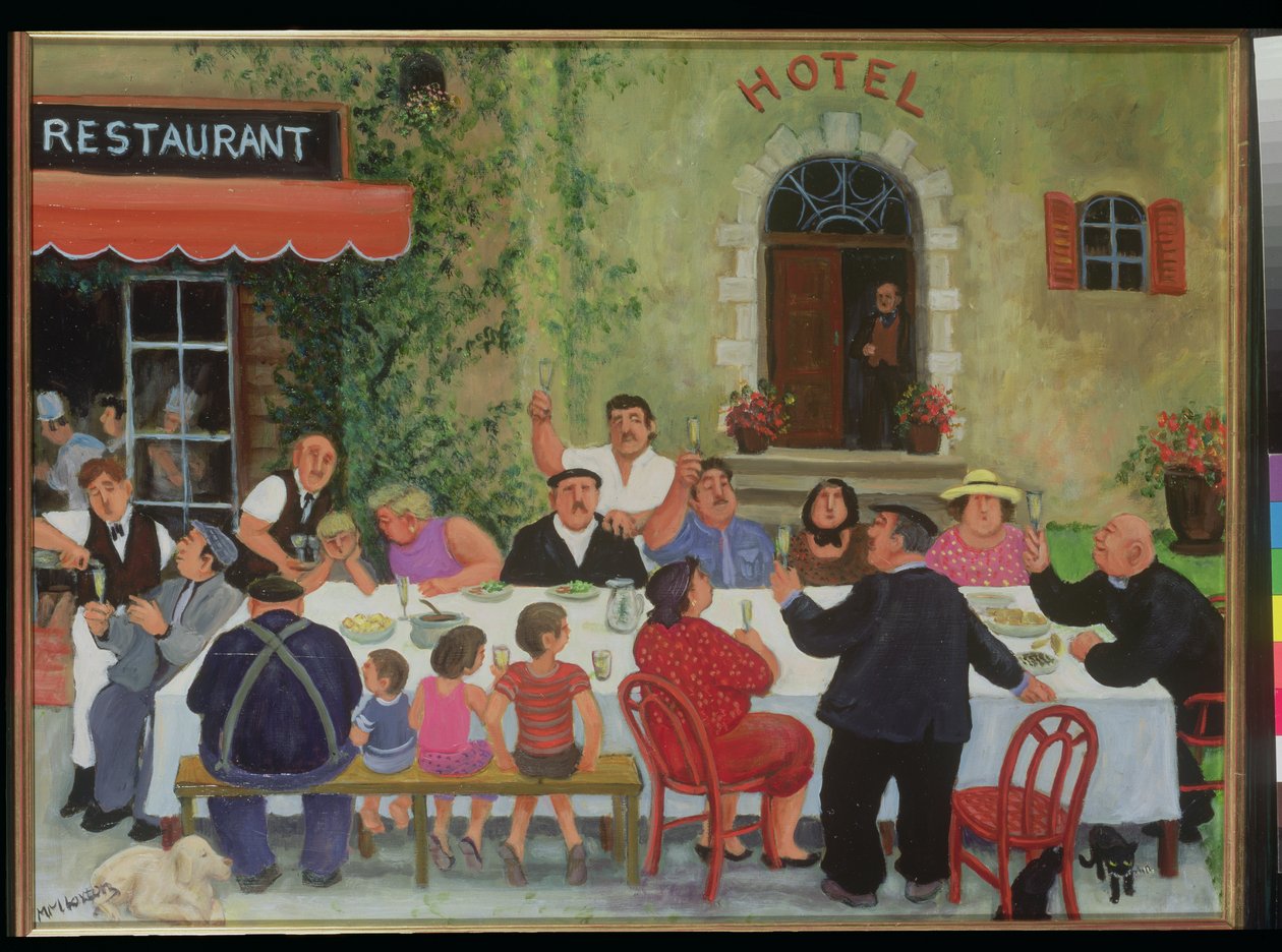 Celebration (olie på lærred) af Margaret Loxton