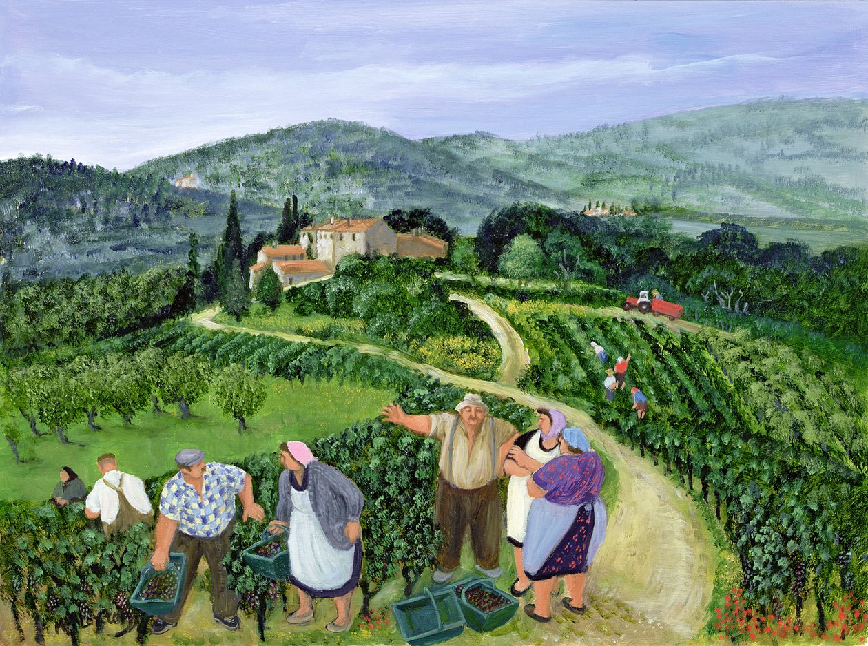 Chianti Classico, Villa Trasqua (olie på lærred) af Margaret Loxton