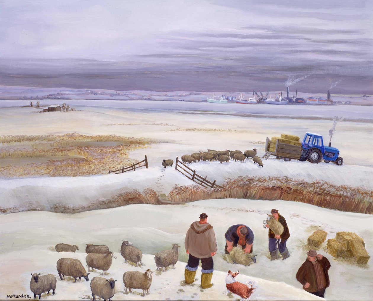 Vintersnefald (maleri) af Margaret Loxton