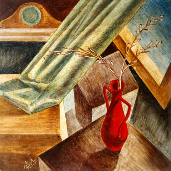 Interiør, ca. 1938 (tempera på linned ombord) af Margaret M. Warrington