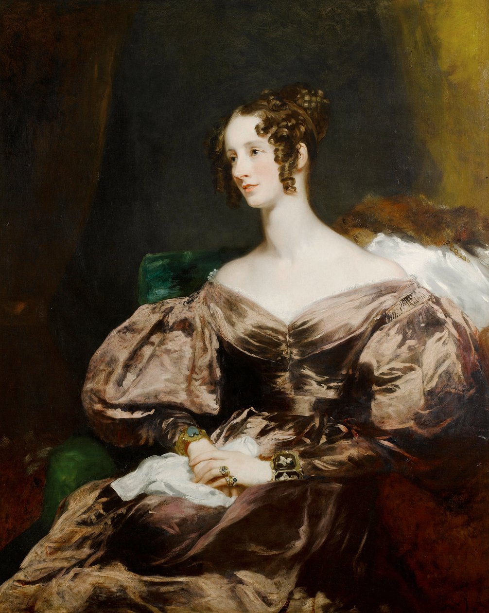 Portræt af Harriet Brudenell, grevinde Howe (1799-1836) af Margaret Sarah Carpenter