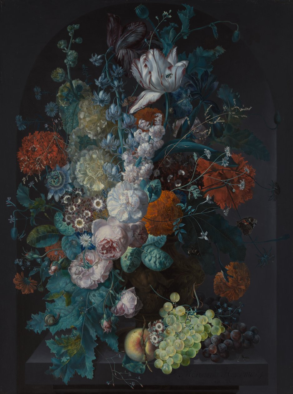 En vase med blomster, 1716. af Margareta Haverman