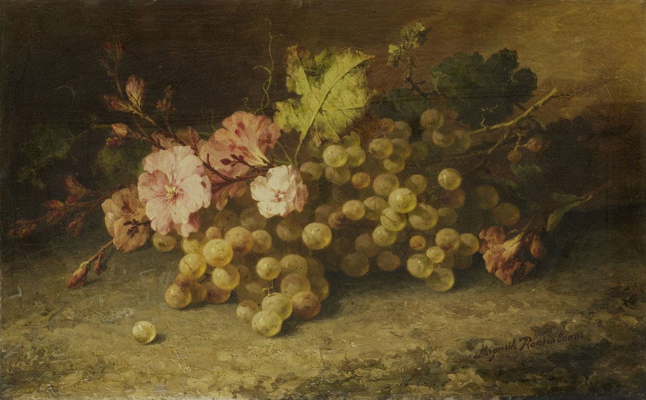 Stilleben med druer af Margaretha Roosenboom