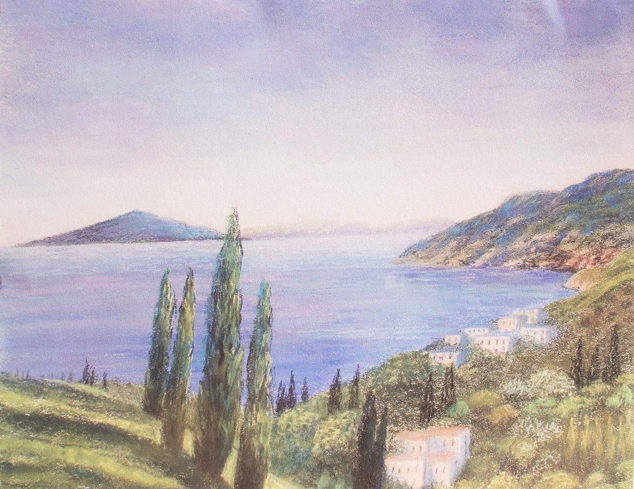 Italiensk scene, 1999 (pastel) af Margo Starkey