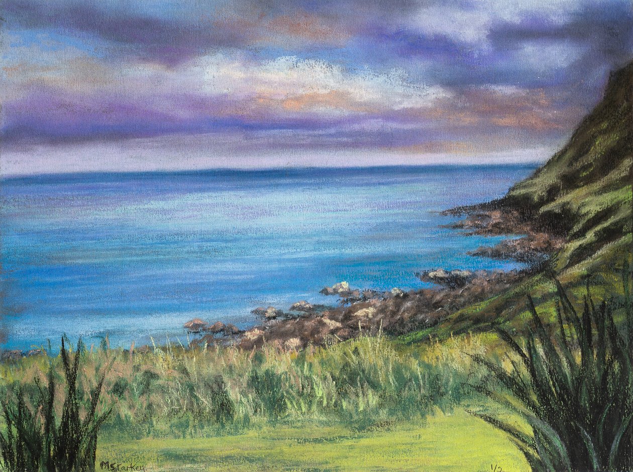 En strand i Cornwall (pastel) af Margo Starkey