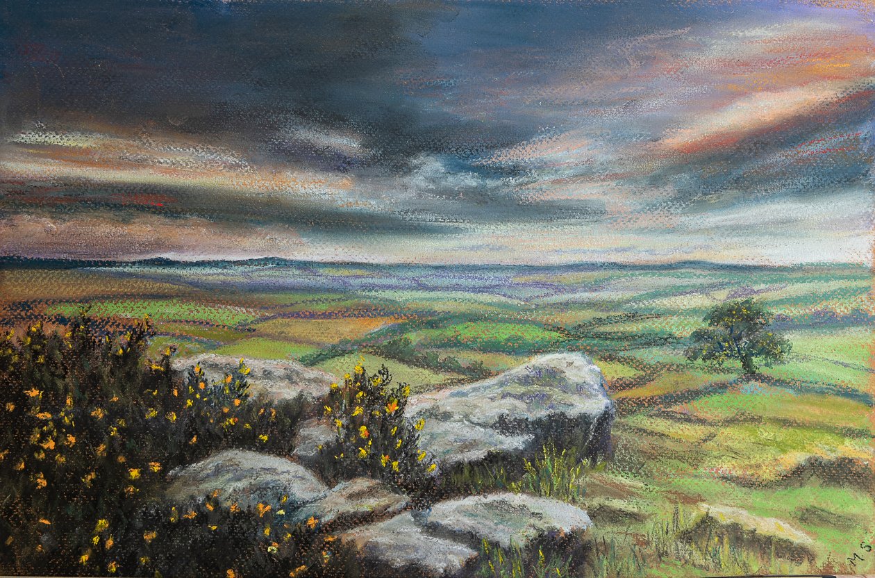 Dartmoor.S.Devon, 2020 (pastel) af Margo Starkey