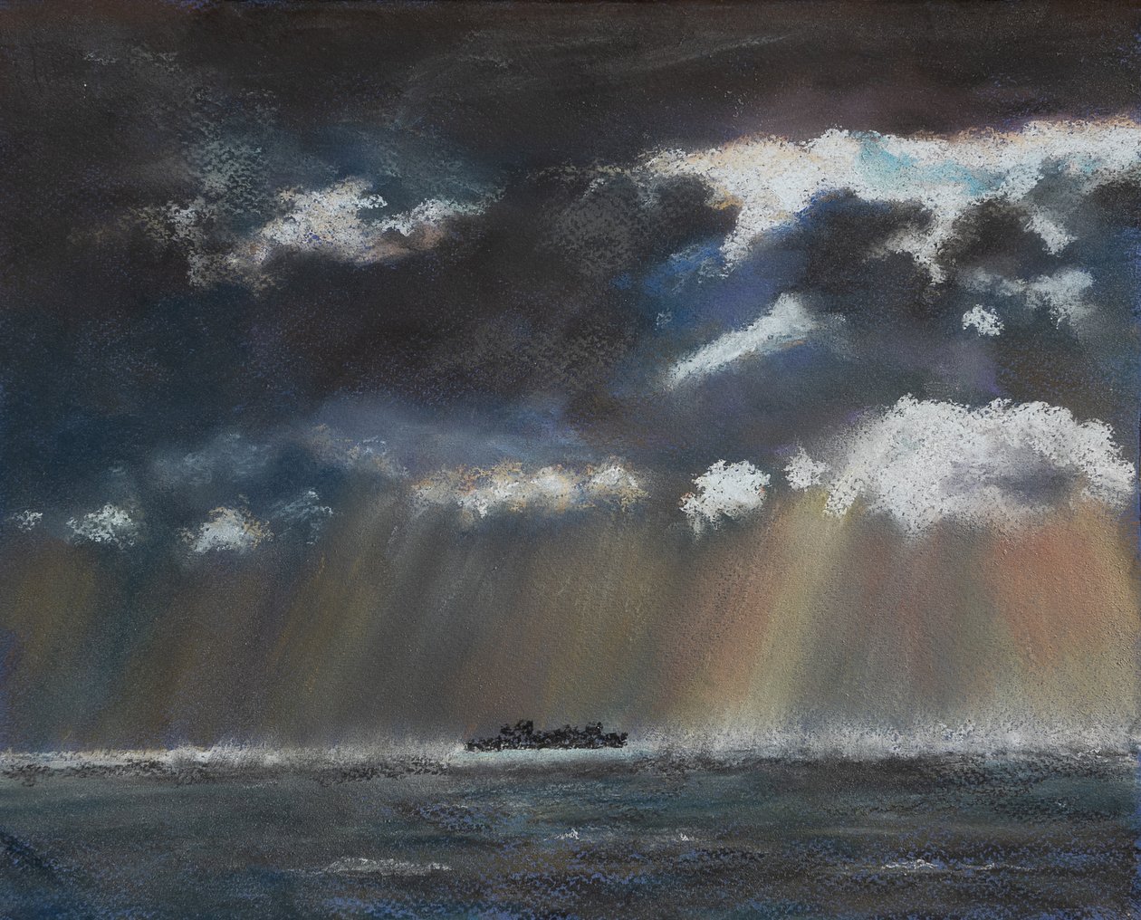 Squalls at sea, 2022 (pastel) af Margo Starkey