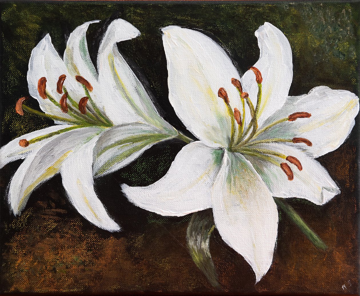 White Lily, 2022 (pastel) af Margo Starkey