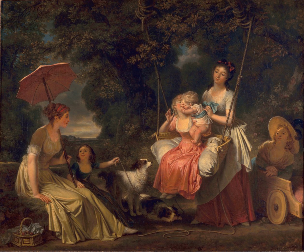 Uskyldens kys, eller Gyngen, ca. 1787-88 af Marguerite Gerard