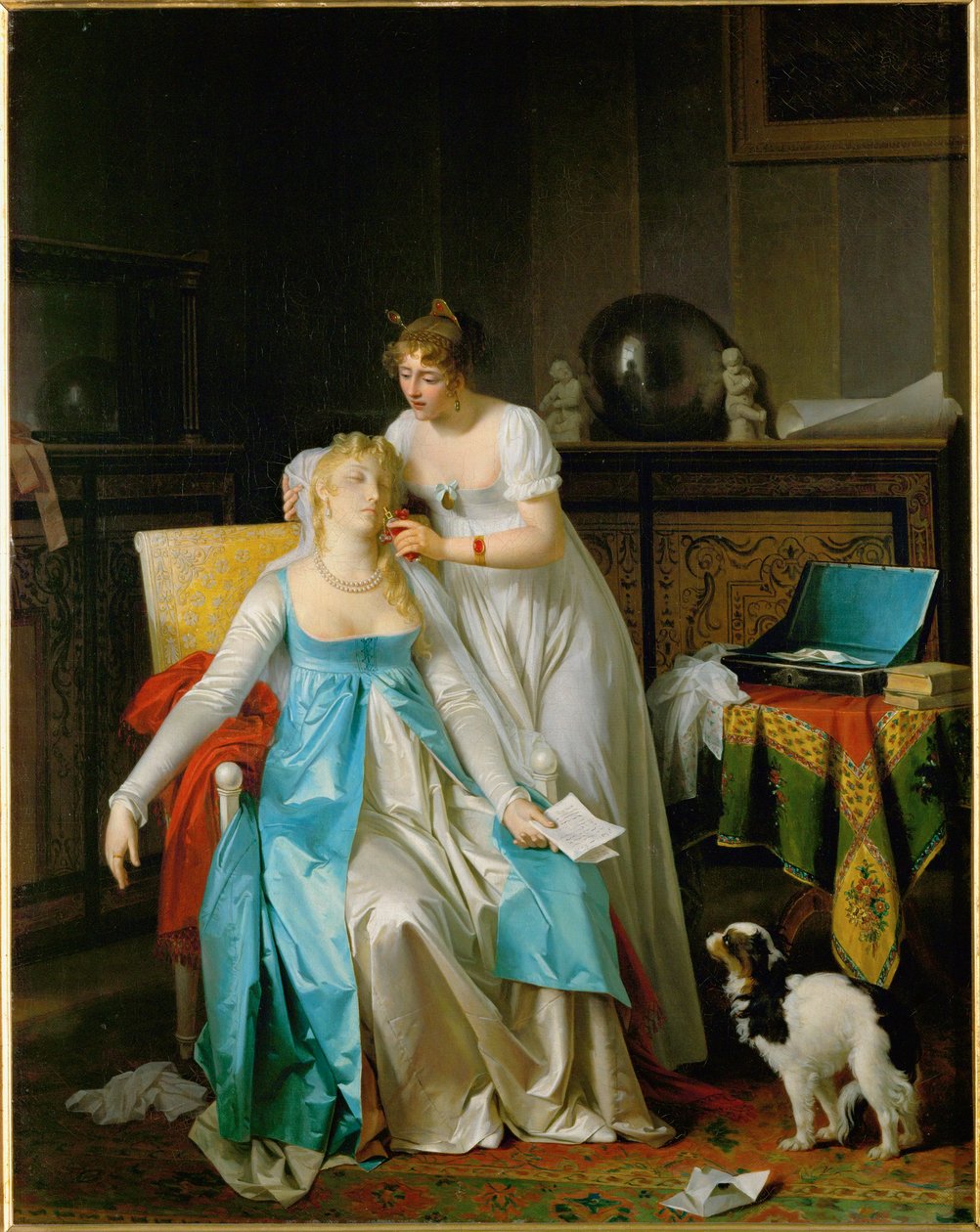 Dårlige nyheder. Udstillet på Salonen i 1804 ... af Marguerite Gerard