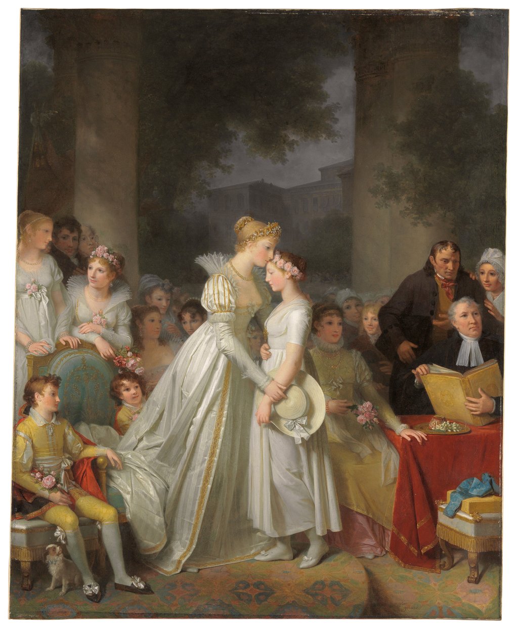 Kysset af beskyttelse fra den lokale chatelaine af Marguerite Gerard